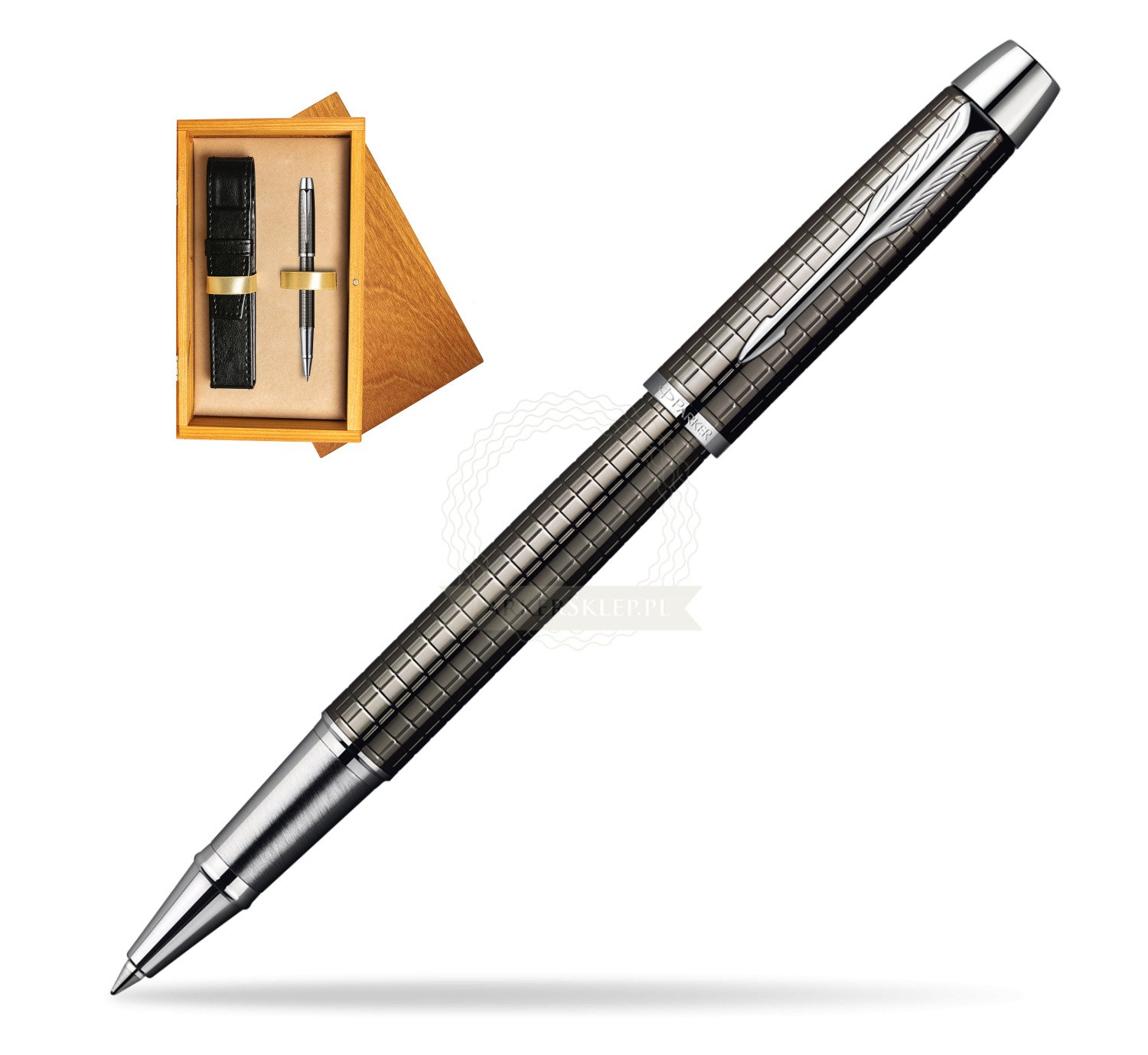 Parker Im Premium Deep Gun Metal Chiselled Ct Rollerball Pen Single