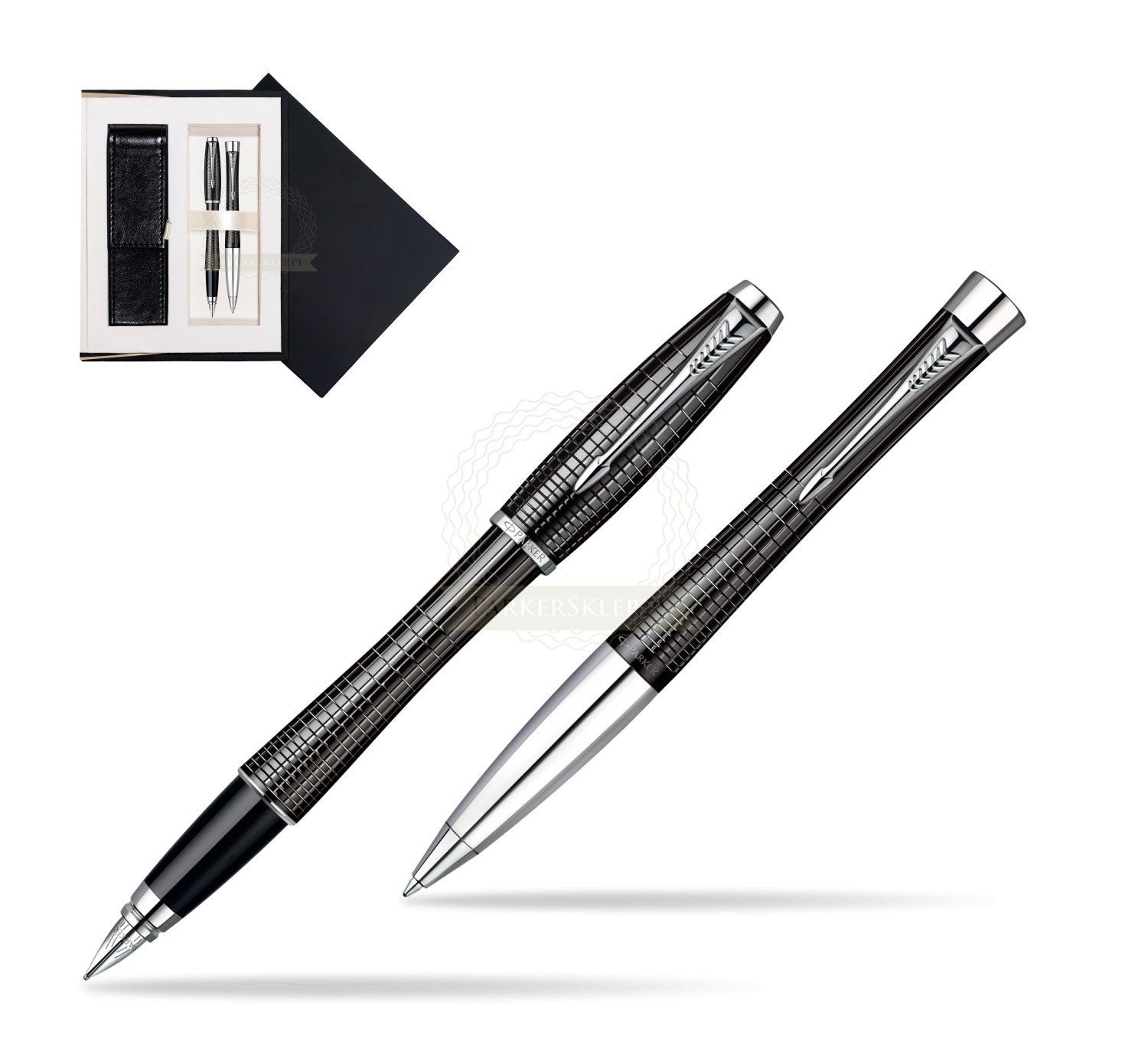 Parker Urban Premium Ebony Metal Chiselled Ct Fountain Pen Parker