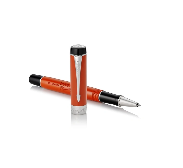 Parker Duofold Classic Big Red Vintage CT Rollerball Pen In Parker Gift ...