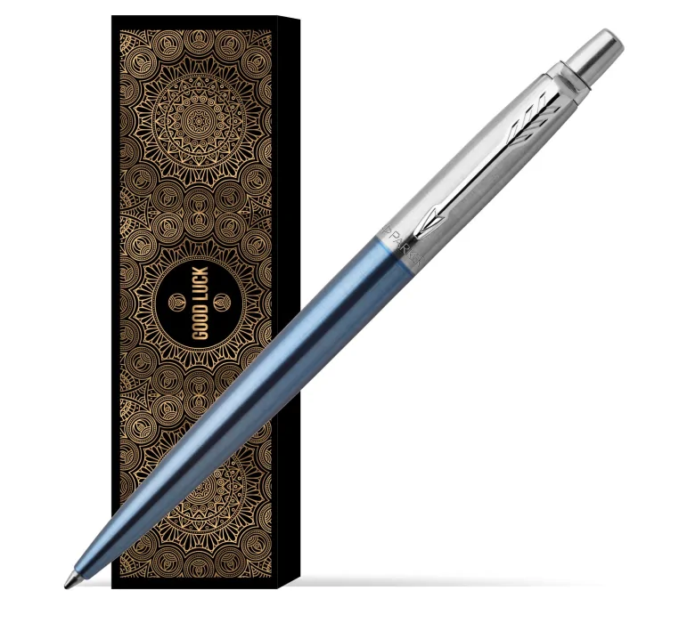  Parker 1953191 Jotter Colors Pen, Waterloo Blue and Chrome,  Ball Point : Office Products