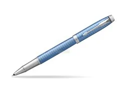 PARKER IM Rollerball Pen, Premium Blue with Fine Point Black Ink Refill,  Gift Box (1931690) Pen with gift box Premium Blue and Chrome Standard  Packaging 