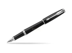 Parker 1931673 IM Penna Stilografica, Punta Media e Ricarica di Inchiostro  Blu, Confezione Regalo, White Lacquer Chrome Trim