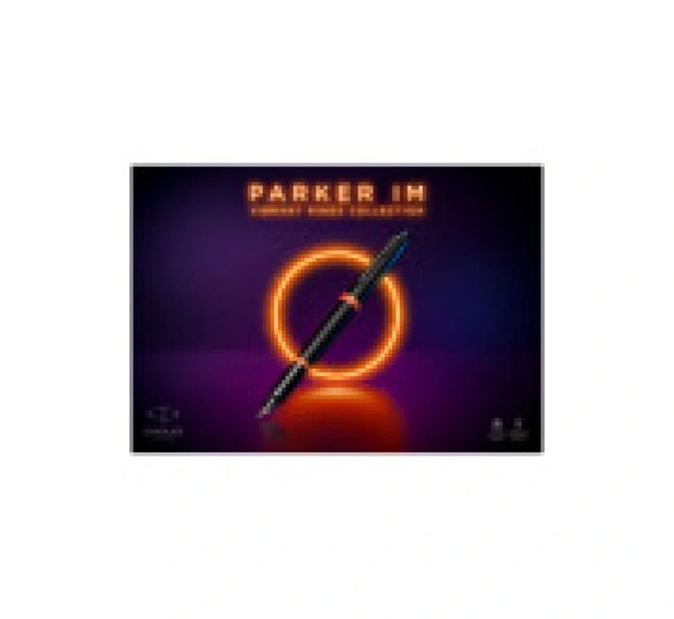 PARKER IM Vibrant Rings - Penna stilografica con incisione | penna premium  | confezione regalo | pantrone blu | elegante | regalo personalizzato 