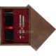 Double Wooden Box Wenge Maroon