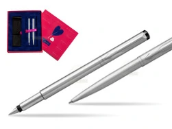 Parker Vector Stainless Steel CT Fountain Pen + Parker Vector