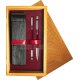 Double wooden box Honey Double Maroon