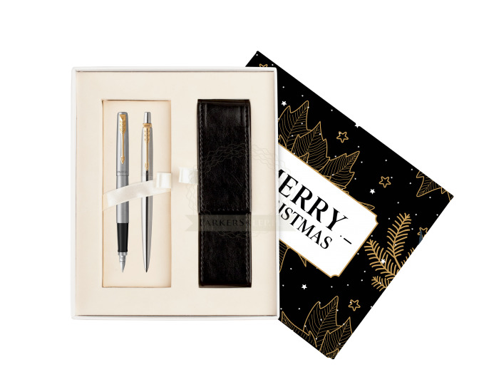 Parker Jotter Stainless Steel Chrome Color Trim GT T2016 Fountain Pen + Ballpoint  Pen in a Gift Box Magic of Christmas Magic of Christmas  2030948_1953182_S0117S