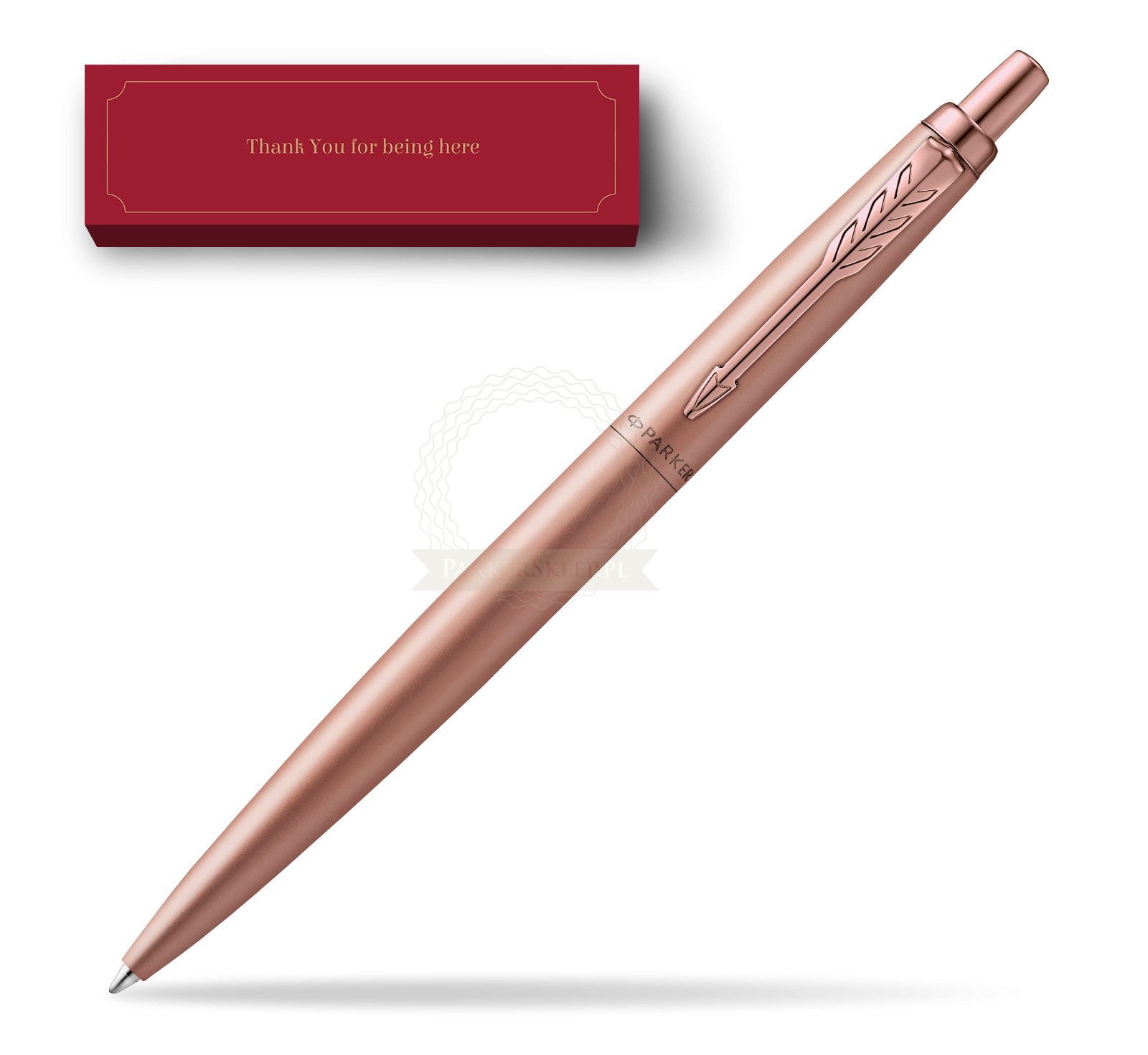 Parker Jotter XL Monochrome Pink Gold Pen - Special Edition in cover Thank  You in cover Thank You 2122755_O126E