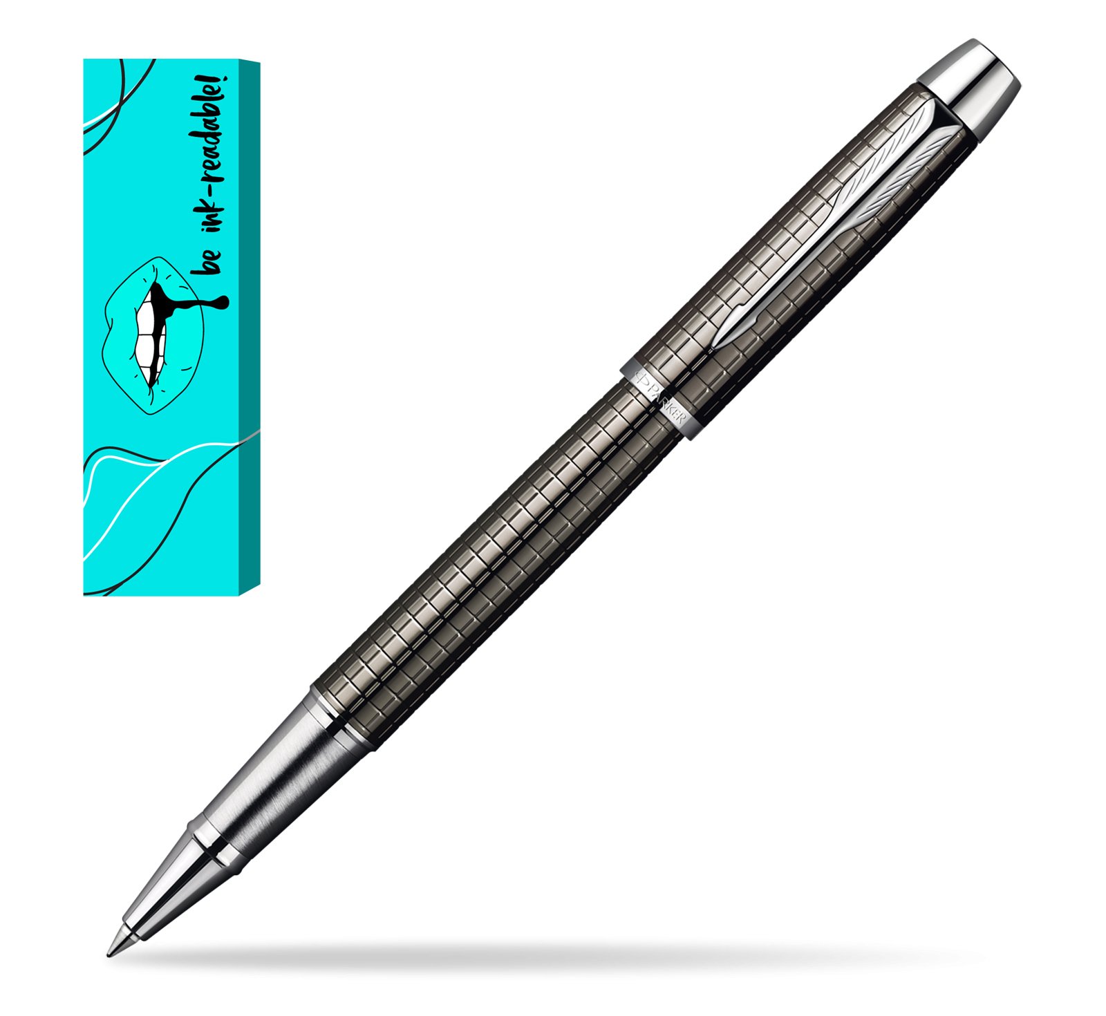 Parker IM Premium Deep Gun Metal Chiselled CT Rollerball Pen in cover  Ink-readable in cover Ink-readable S0908700_O114E