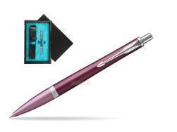 Parker Urban Premium Dark Purple CT Ballpoint Pen  single wooden box  Black Single Turquoise