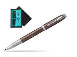 Parker IM Premium Brown CT Rollerball Pen  single wooden box  Black Single Turquoise