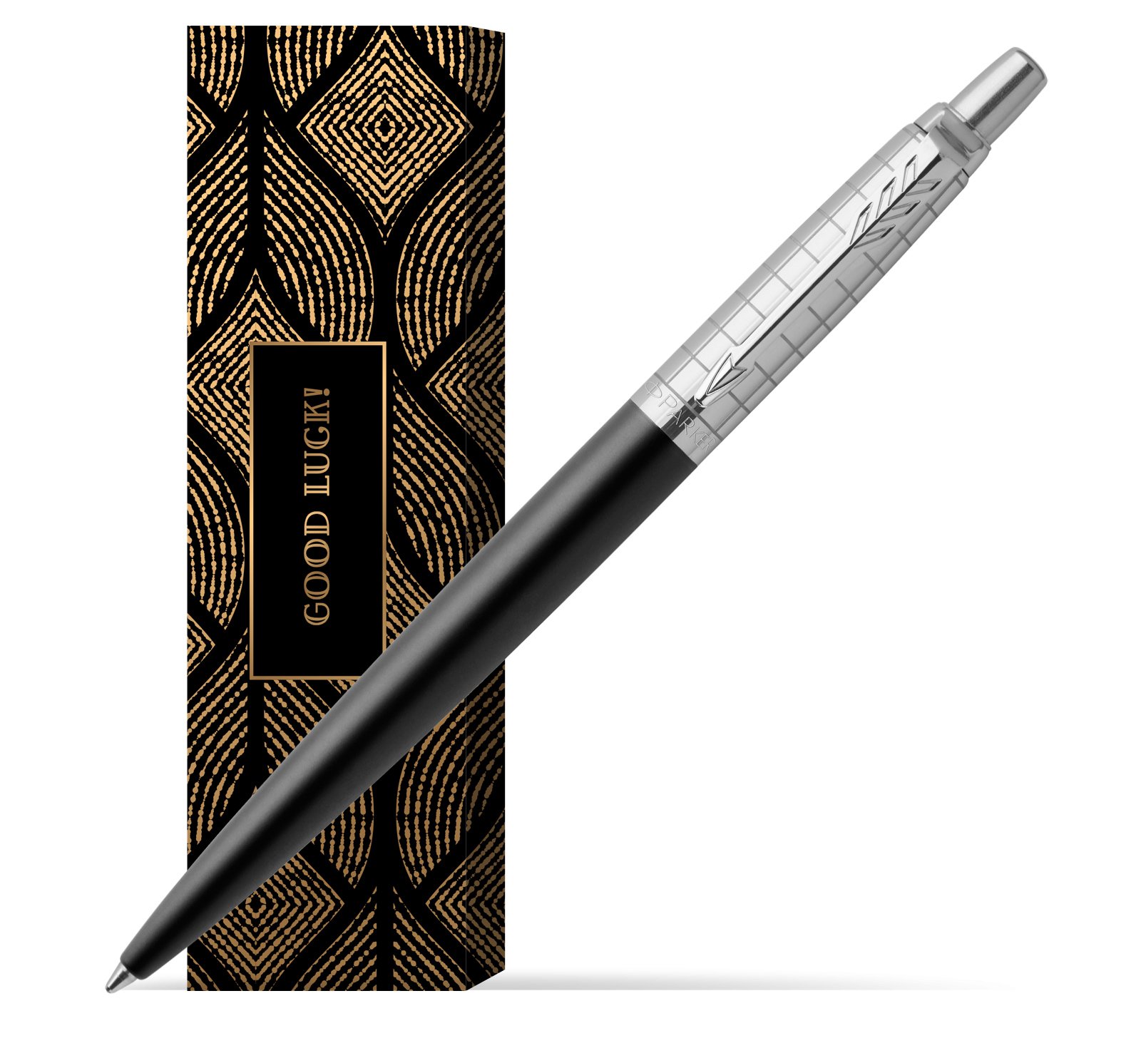 Parker Jotter Premium Bond Street Black Grid Chrome Colour Trim