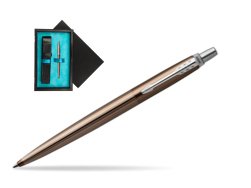 Parker Jotter Premium Carlisle Brown Pinstripe Chrome Colour Trim Ballpoint Pen  single wooden box  Black Single Turquoise