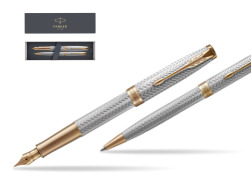 "Parker Sonnet Fougère GT Fountain Pen + Ballpoint Pen in a Gift Box
"