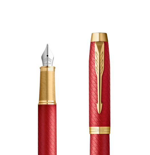 Parker IM Premium Red GT Fountain Pen in suede box fuchsia in suede box  fuchsia 2143650_165FUCH