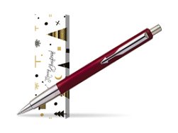 Parker Vector Red Ballpoint Pen in cover Snow Gift