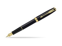 Parker Sonnet Deep Black Lacquer GT Fountain Pen