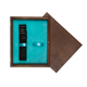 Single Wooden Box Wenge Turquoise